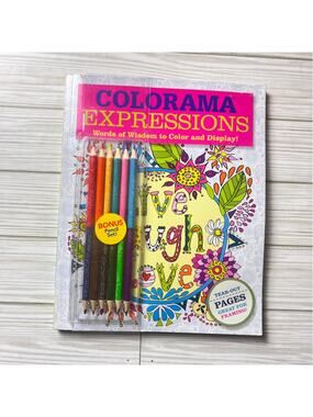 Colorama Expressions Coloring Activity Self-care  Book